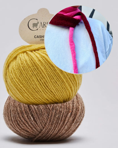 Echo-tørklæde | afslappede kontrastfarver i Classic Cashmere fra Cardiff