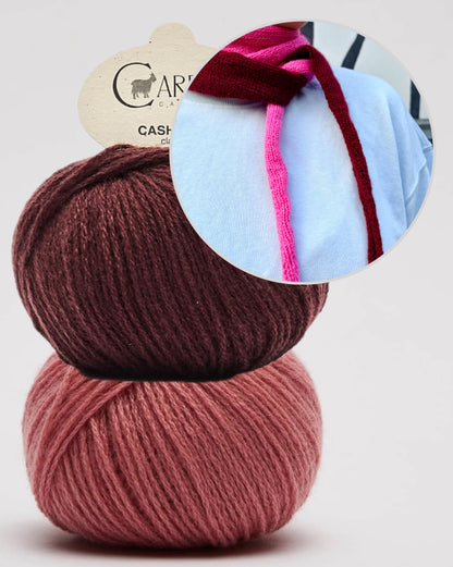 Echo-tørklæde | afslappede kontrastfarver i Classic Cashmere fra Cardiff
