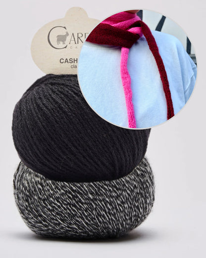 Echo-tørklæde | afslappede kontrastfarver i Classic Cashmere fra Cardiff