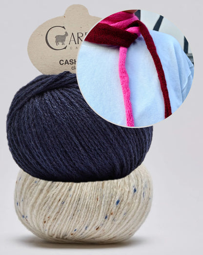 Echo-tørklæde | afslappede kontrastfarver i Classic Cashmere fra Cardiff