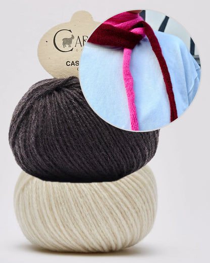 Echo-tørklæde | afslappede kontrastfarver i Classic Cashmere fra Cardiff