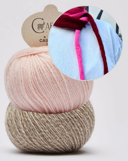 Echo-tørklæde | afslappede kontrastfarver i Classic Cashmere fra Cardiff