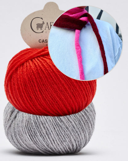 Echo-tørklæde | afslappede kontrastfarver i Classic Cashmere fra Cardiff