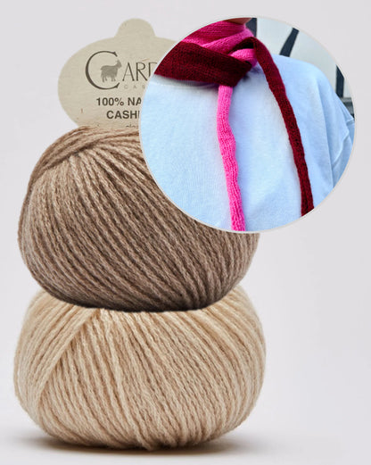 Echo-tørklæde | afslappede kontrastfarver i Classic Cashmere fra Cardiff