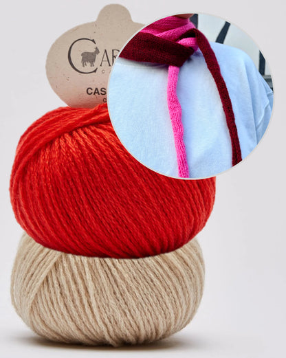 Echo-tørklæde | afslappede kontrastfarver i Classic Cashmere fra Cardiff