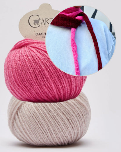 Echo-tørklæde | afslappede kontrastfarver i Classic Cashmere fra Cardiff