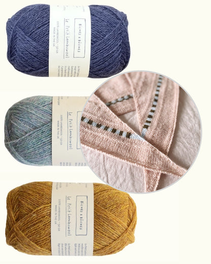 Edelweiss Scarf | delicate color pattern made from Le Petit Lambswool by Biches & Bûches