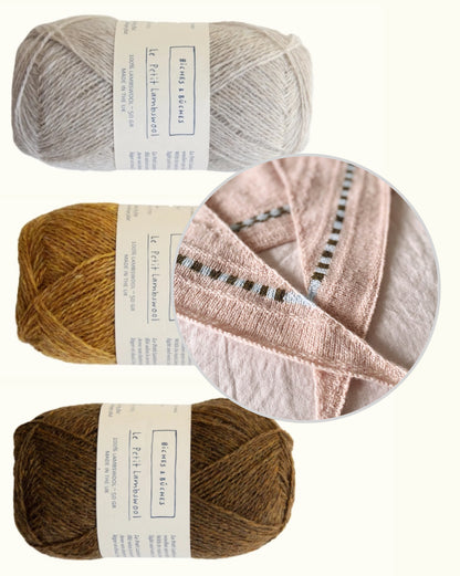 Edelweiss Scarf | delicate color pattern made from Le Petit Lambswool by Biches & Bûches
