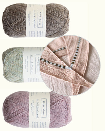 Edelweiss Scarf | delicate color pattern made from Le Petit Lambswool by Biches & Bûches