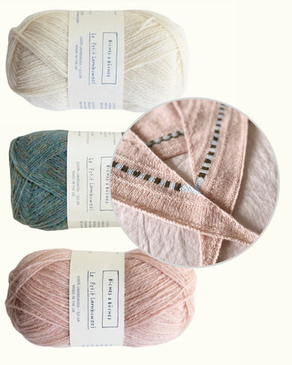 Edelweiss Scarf | delicate color pattern made from Le Petit Lambswool by Biches & Bûches