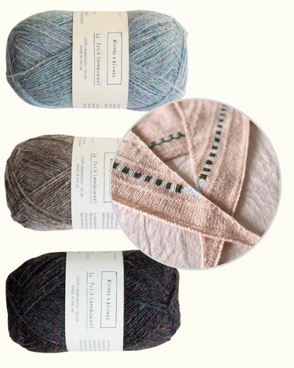 Edelweiss Scarf | delicate color pattern made from Le Petit Lambswool by Biches & Bûches