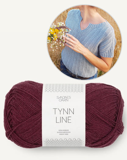 Edwardian Tee | nattes fines en Tynn Line de Sandnes Garn
