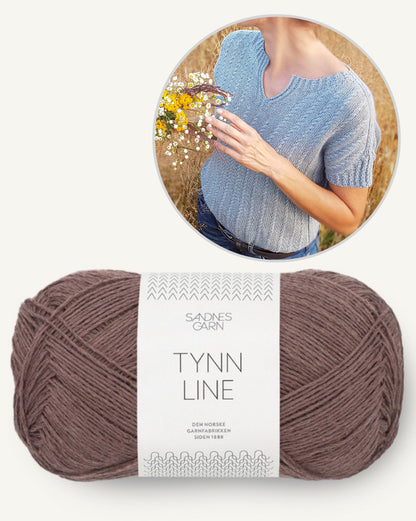 Edwardian Tee | nattes fines en Tynn Line de Sandnes Garn