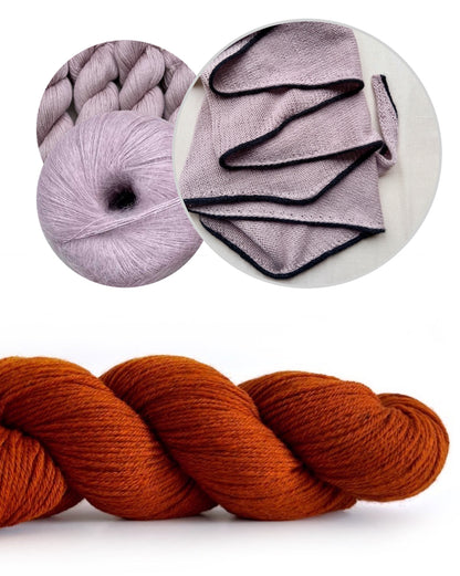 Das einfachste Tuch mit kleiner Linie | aus Cheeky Merino Joy von Rosy Green Wool mit Pinta und Mohair Bliss von Pascuali