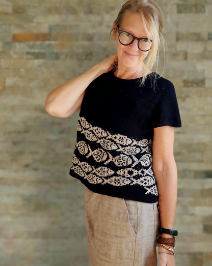 Against the current Tee | Summery fish from Cumbria by Pascuali