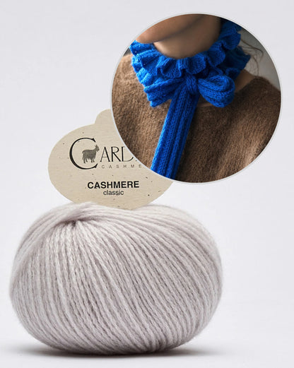 Elisabeth Mini Scarf | with a free pattern made from Classic Cashmere by Cardiff