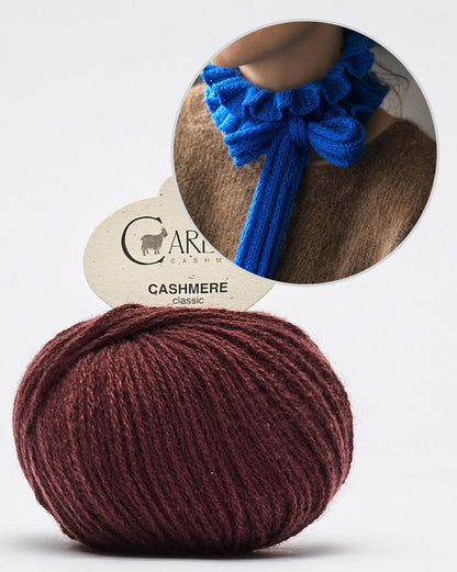 Elisabeth Mini Scarf | with a free pattern made from Classic Cashmere by Cardiff