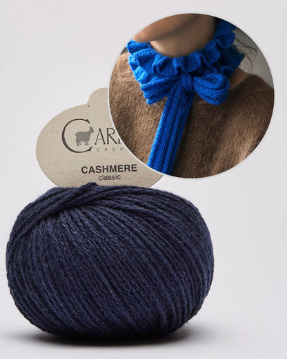 Elisabeth Mini Scarf | with a free pattern made from Classic Cashmere by Cardiff