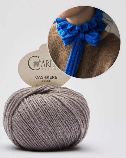 Elisabeth Mini Scarf | with a free pattern made from Classic Cashmere by Cardiff
