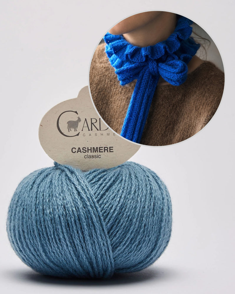 Elisabeth Mini Scarf | with a free pattern made from Classic Cashmere by Cardiff