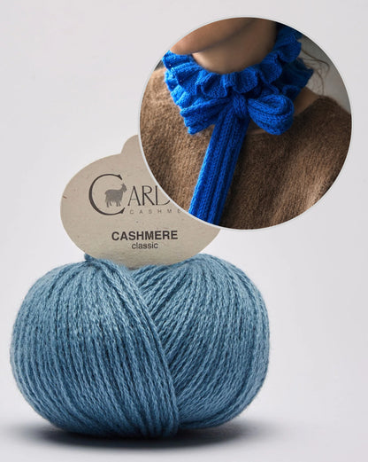 Elisabeth Mini Scarf | with a free pattern made from Classic Cashmere by Cardiff