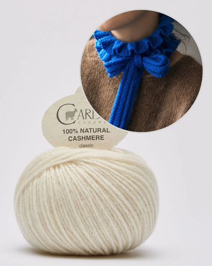 Elisabeth Mini Scarf | with a free pattern made from Classic Cashmere by Cardiff