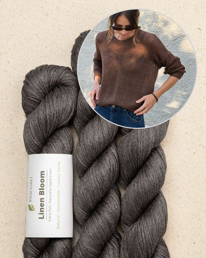End-of-Summer-sweater | sart transparent i Linen Bloom fra Pascuali