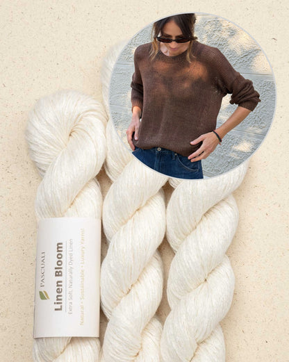 End-of-Summer-sweater | sart transparent i Linen Bloom fra Pascuali