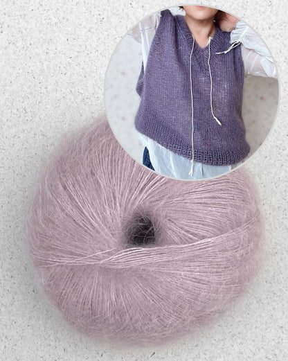 rosa p. Erikka Slipover V-Neck mit Mohair Bliss von Pascuali 8