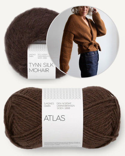 Fold Wrap | naisellinen atlas- ja Tynn Silk Mohair -kietaisutakki Sandnes Garnilta