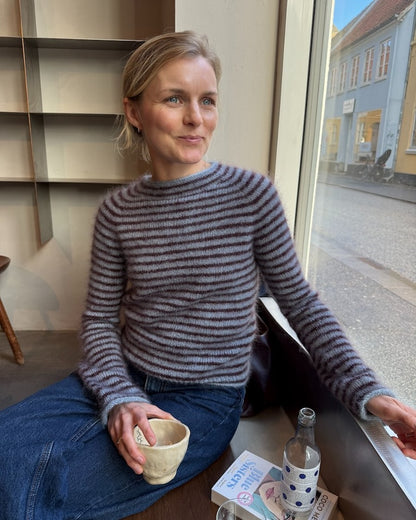 Chemisier Frankie | fines rayures en Primo Tynn Silk Mohair de Sandnes Garn