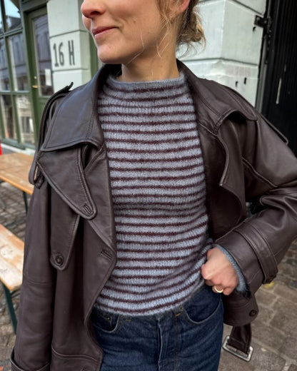 Chemisier Frankie | fines rayures en Primo Tynn Silk Mohair de Sandnes Garn