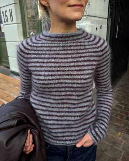 Chemisier Frankie | fines rayures en Primo Tynn Silk Mohair de Sandnes Garn