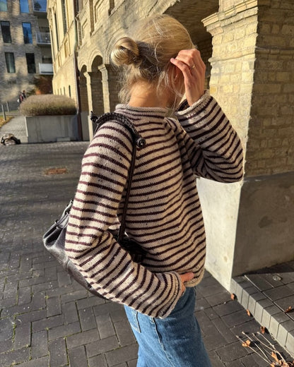 Frankie Sweater | lässige Streifen aus Peer Gynt von Sandnes Garn