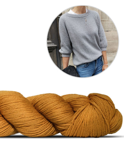 Freestyle Sweater | Basic sweater with Cheeky Merino Joy from Rosy Green Wool 