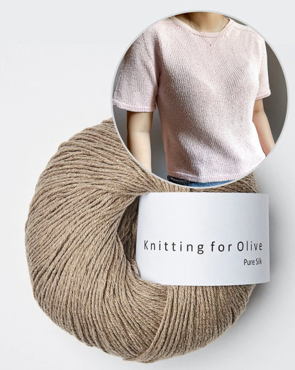 Gaia Tee | super basic made from Pure Silk by Knitting for Olive