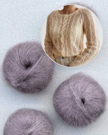 Cardigan Gerardina | délicat motif en Mohair Bliss de Pascuali