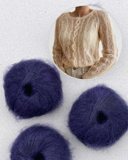 Cardigan Gerardina | délicat motif en Mohair Bliss de Pascuali