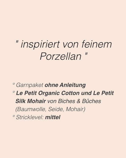 Grain Jumper | porcelain pattern made from Le Petit Organic Cotton and Le Petit Silk Mohair by Biches & Bûches