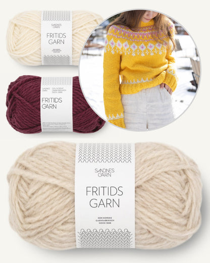 Grynet Osterpullover | Pull norvégien avec explications gratuites en Fritidsgarn de Sandnes Garn