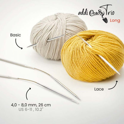 CraSyTrio stocking knitting needles long - 26cm 