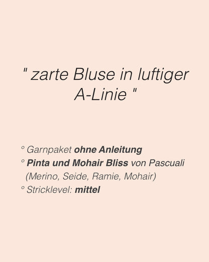 Breath Blouse | zarte A-Linien aus Pinta und Mohair Bliss von Pascuali