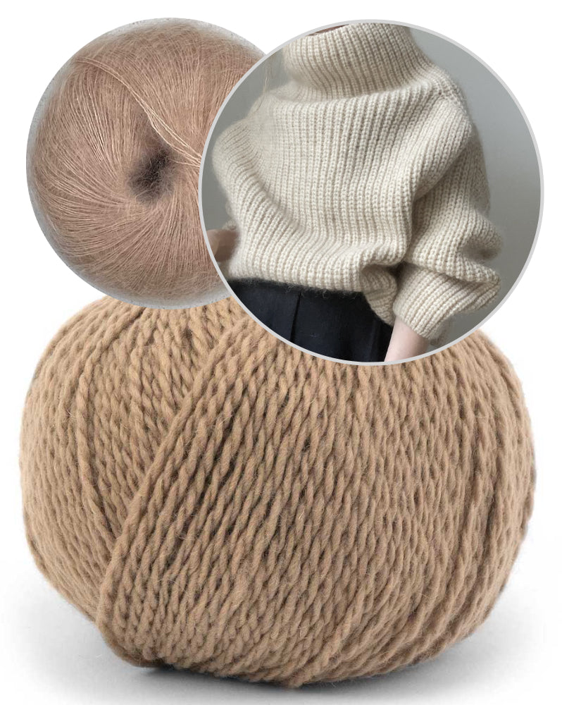 Aegyoknit Gujo Sweater mit Tibetan und Mohair Bliss von Pascuali 10