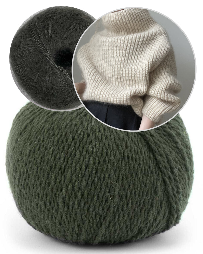 Aegyoknit Gujo Sweater mit Tibetan und Mohair Bliss von Pascuali 14