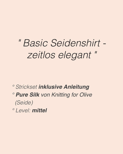 Hanuma Shirt | casual basic tee made from Pure Silk by Knitting for Olive