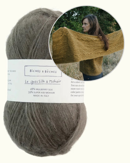 Havu Shawl | florales Muster aus Le Gros Silk & Mohair von Biches & Bûches