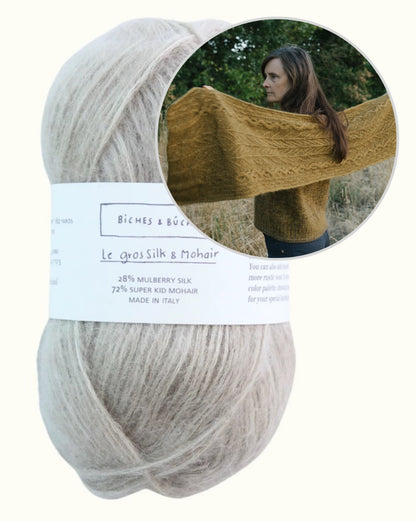Havu Shawl | florales Muster aus Le Gros Silk & Mohair von Biches & Bûches
