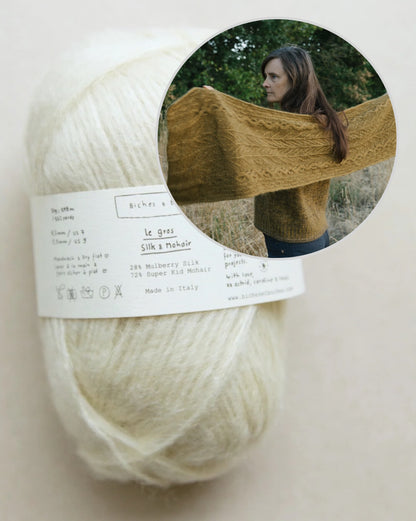 Havu Shawl | florales Muster aus Le Gros Silk & Mohair von Biches & Bûches