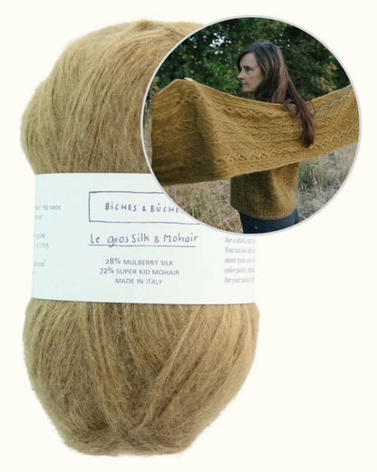 Havu Shawl | florales Muster aus Le Gros Silk & Mohair von Biches & Bûches