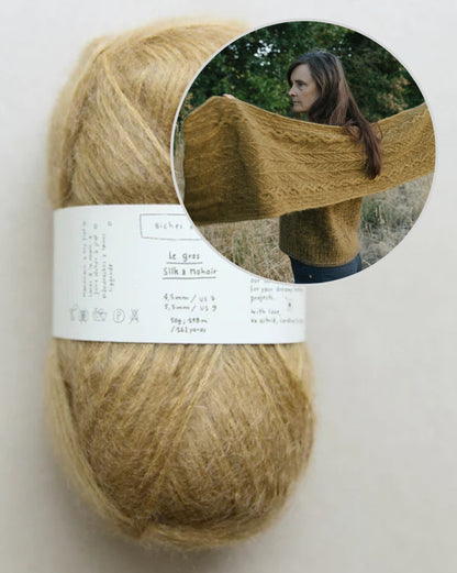 Havu Shawl | florales Muster aus Le Gros Silk & Mohair von Biches & Bûches